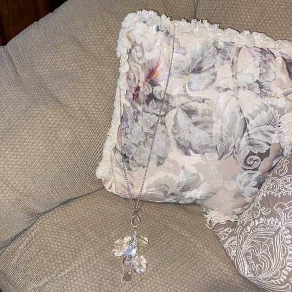 🤍🩶🤍NWT Silver & Clear Long Fashion Necklace - Picture 6 of 7